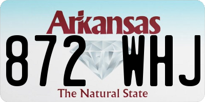AR license plate 872WHJ