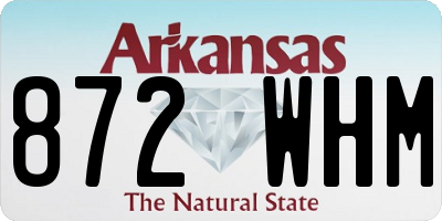 AR license plate 872WHM