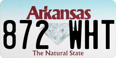 AR license plate 872WHT