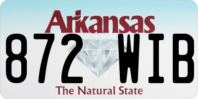 AR license plate 872WIB