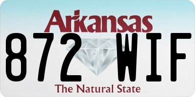 AR license plate 872WIF