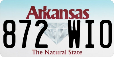 AR license plate 872WIO