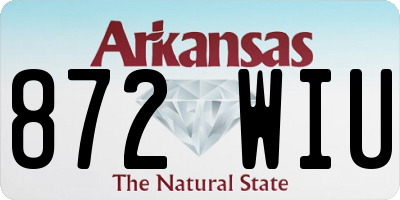AR license plate 872WIU