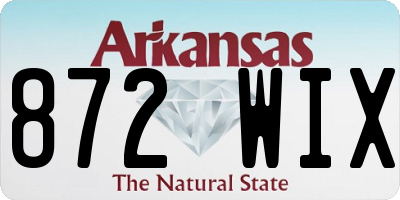 AR license plate 872WIX