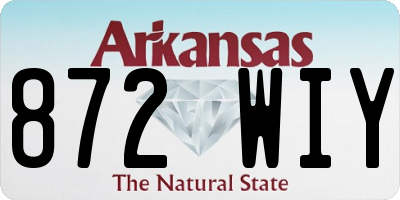 AR license plate 872WIY