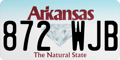 AR license plate 872WJB