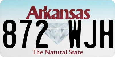AR license plate 872WJH