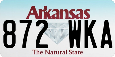 AR license plate 872WKA