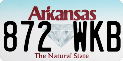 AR license plate 872WKB