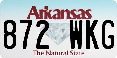 AR license plate 872WKG