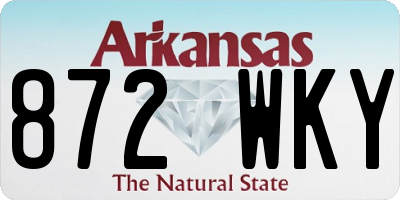 AR license plate 872WKY