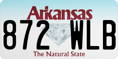 AR license plate 872WLB