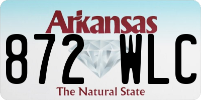 AR license plate 872WLC