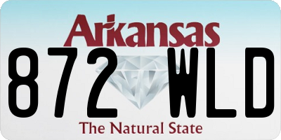 AR license plate 872WLD