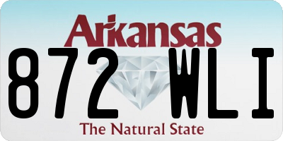 AR license plate 872WLI