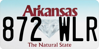 AR license plate 872WLR