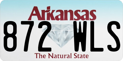 AR license plate 872WLS