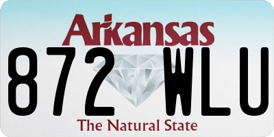 AR license plate 872WLU