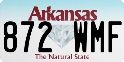 AR license plate 872WMF