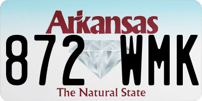 AR license plate 872WMK