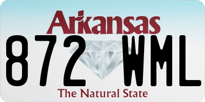AR license plate 872WML