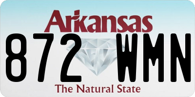 AR license plate 872WMN
