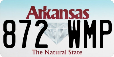 AR license plate 872WMP
