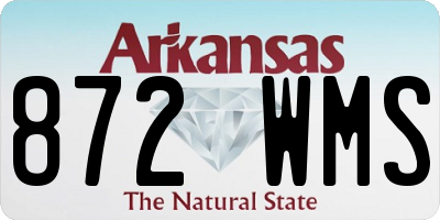 AR license plate 872WMS