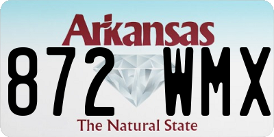 AR license plate 872WMX