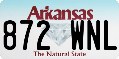 AR license plate 872WNL