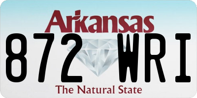 AR license plate 872WRI