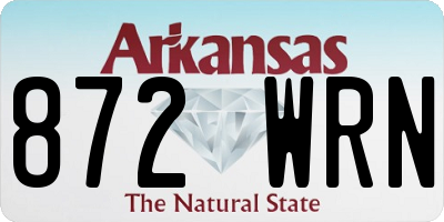 AR license plate 872WRN