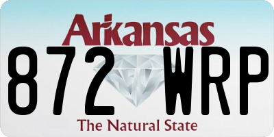 AR license plate 872WRP