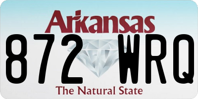 AR license plate 872WRQ