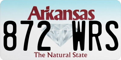 AR license plate 872WRS