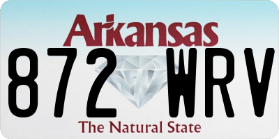 AR license plate 872WRV