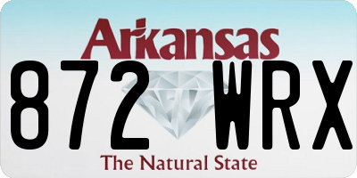 AR license plate 872WRX
