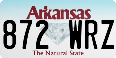 AR license plate 872WRZ