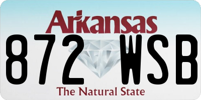 AR license plate 872WSB
