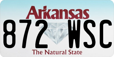 AR license plate 872WSC