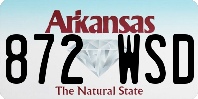 AR license plate 872WSD
