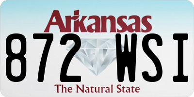 AR license plate 872WSI