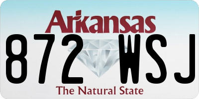 AR license plate 872WSJ