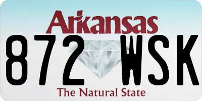 AR license plate 872WSK