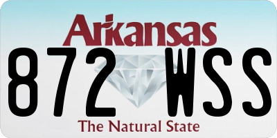 AR license plate 872WSS