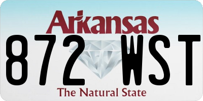 AR license plate 872WST