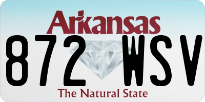 AR license plate 872WSV