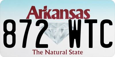 AR license plate 872WTC