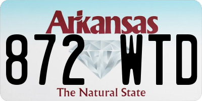 AR license plate 872WTD