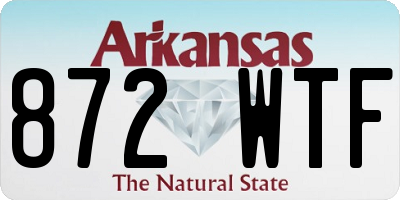 AR license plate 872WTF